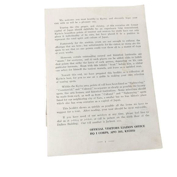 What's to see around Kyoto! Vintage Japanese Japan Travel Guide - Picture 7 of 7